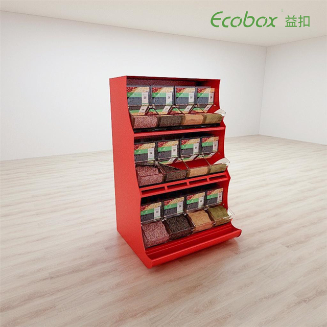 TG-0211 Bulk Candy Store Iron Bins con contenedores