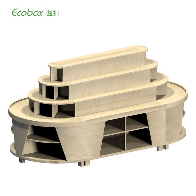 Accesorio redondo de alimentos a granel de madera G010