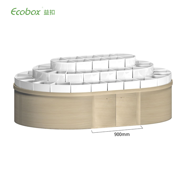 Accesorio redondo de alimentos a granel de madera G012