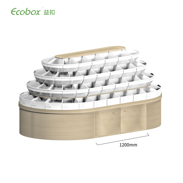 Accesorio redondo de alimentos a granel de madera G008