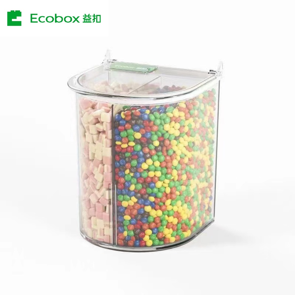 My-01 Bin de caramelo a granel de media ronda separable 
