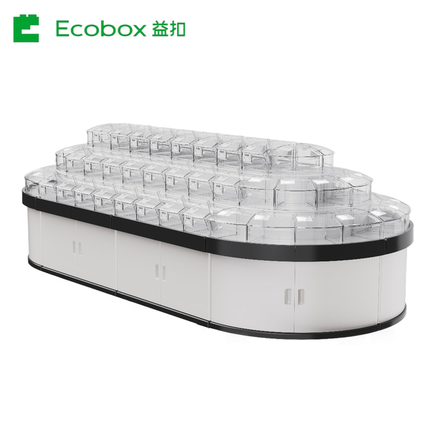 Hot Trend GT-01/02 Combinación Soporte de exhibición de plástico de 3 capas para supermercado o tienda minorista