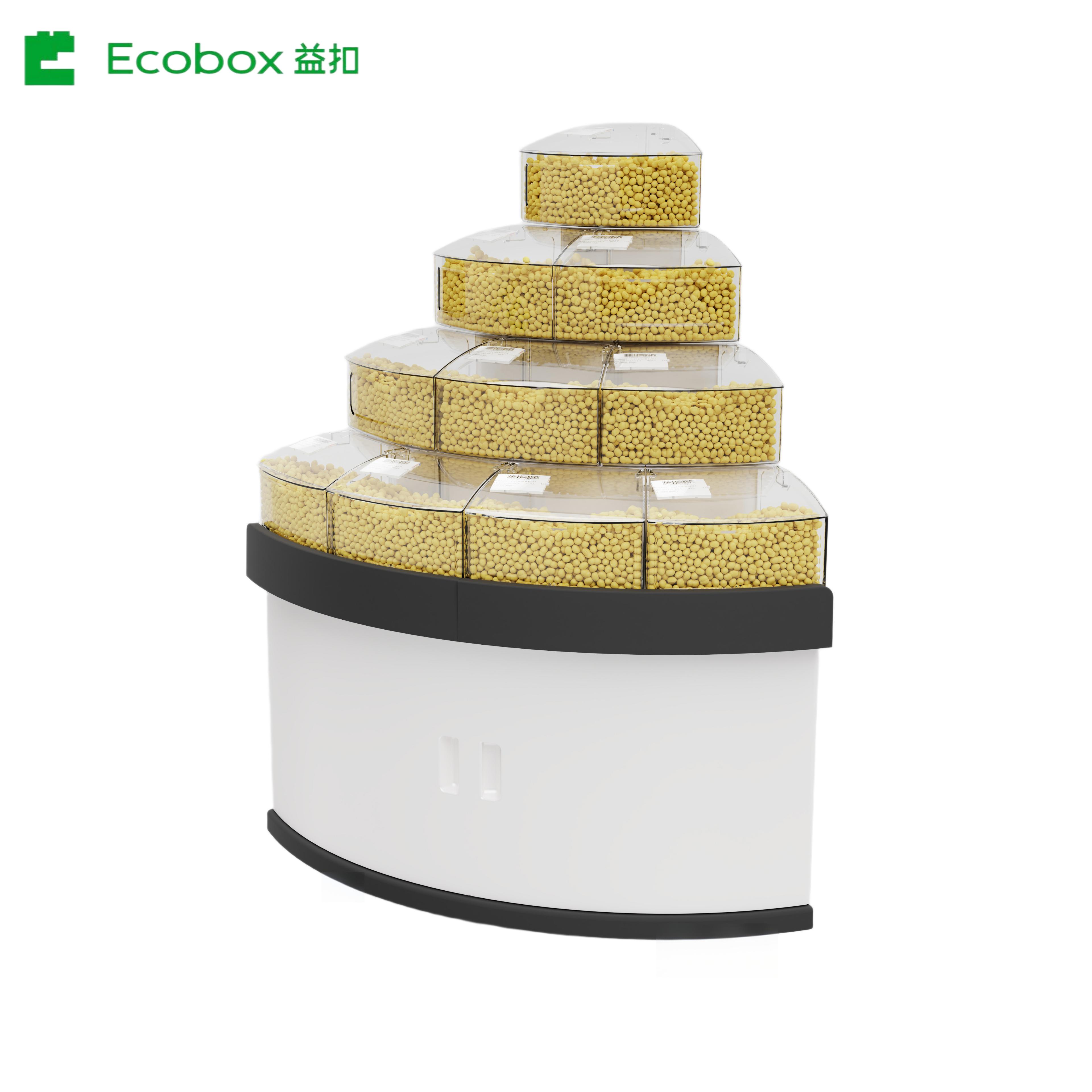 Soporte de exhibición plástico redondo combinado GT-02 para supermercado o tienda minorista