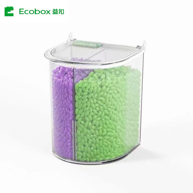 My-01 Bin de caramelo a granel de media ronda separable 