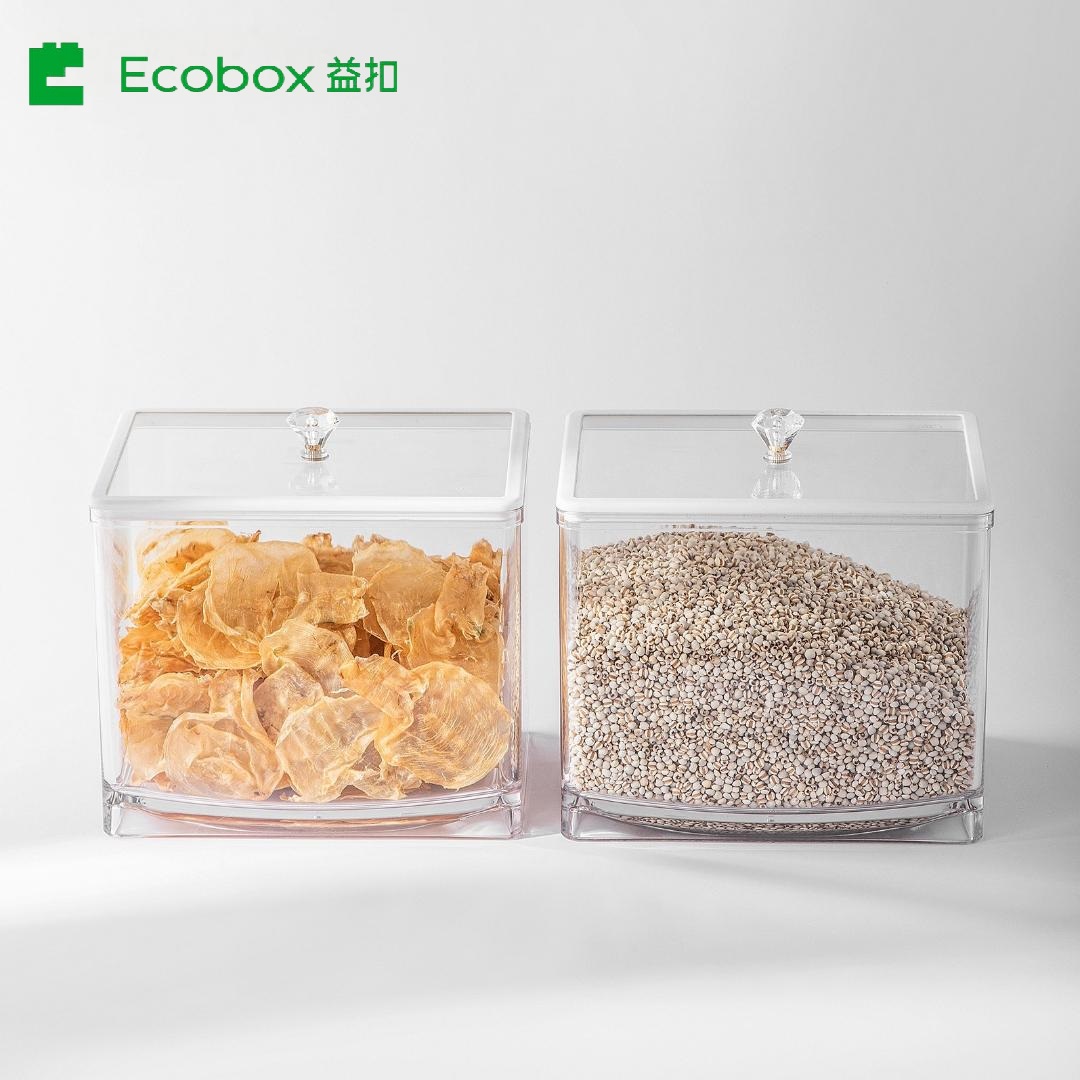 MF-07 AirTight Square Bulk Nuts y Cereal Food Bin