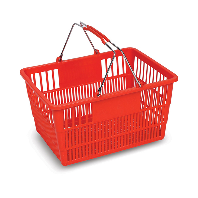 JS-SBT0 Cesta de compras de mango de plástico para supermercados para supermercados 