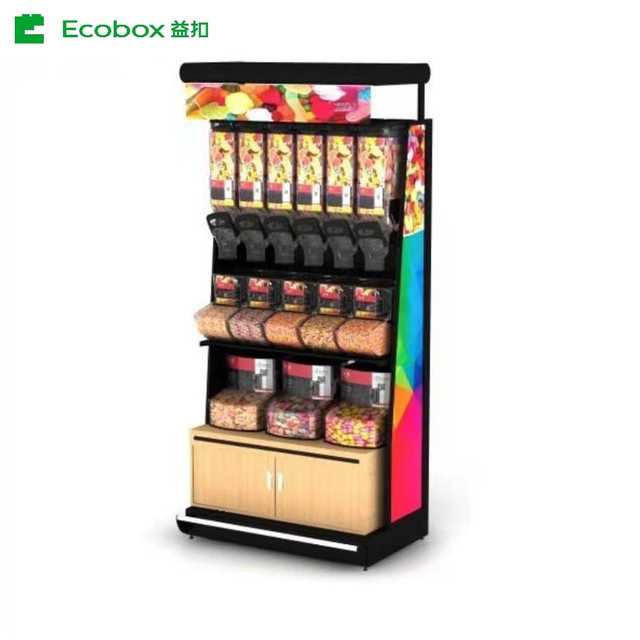 EK-026-8 Candy y gelatina de caramelo a granel estante de pantalla de hierro 