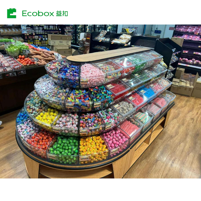 Pantalla de alimentos a granel de madera G012 accesorio redondo