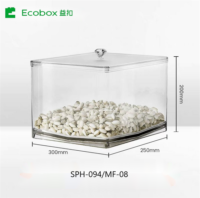 MF-08 AirTight Square Bulk Nuts y Cereal Food Bin