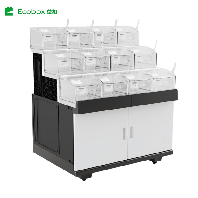 Estante de exhibición de plástico de tres capas GT-0101