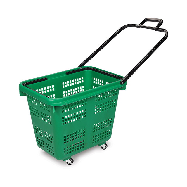 JS-SBT1 Cesta de compras de mango de plástico de comestibles para supermercado 