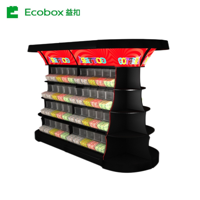 TG -013 Estante combinado de dulces - Estante de pantalla a granel a granel 