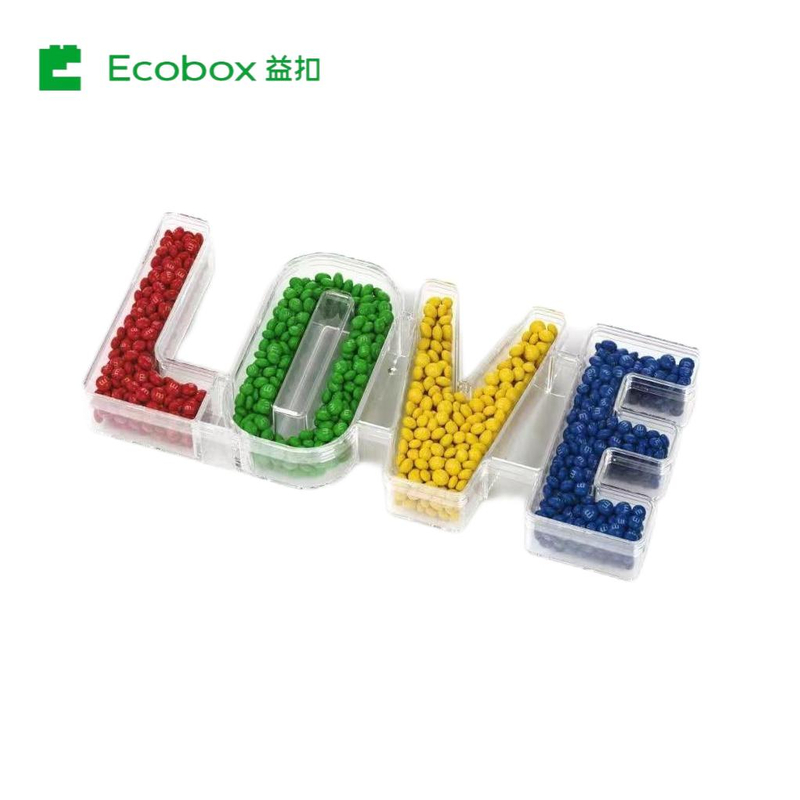 ECOBOX FZ-6901 Love WordMark Candy Decoration Contenedor