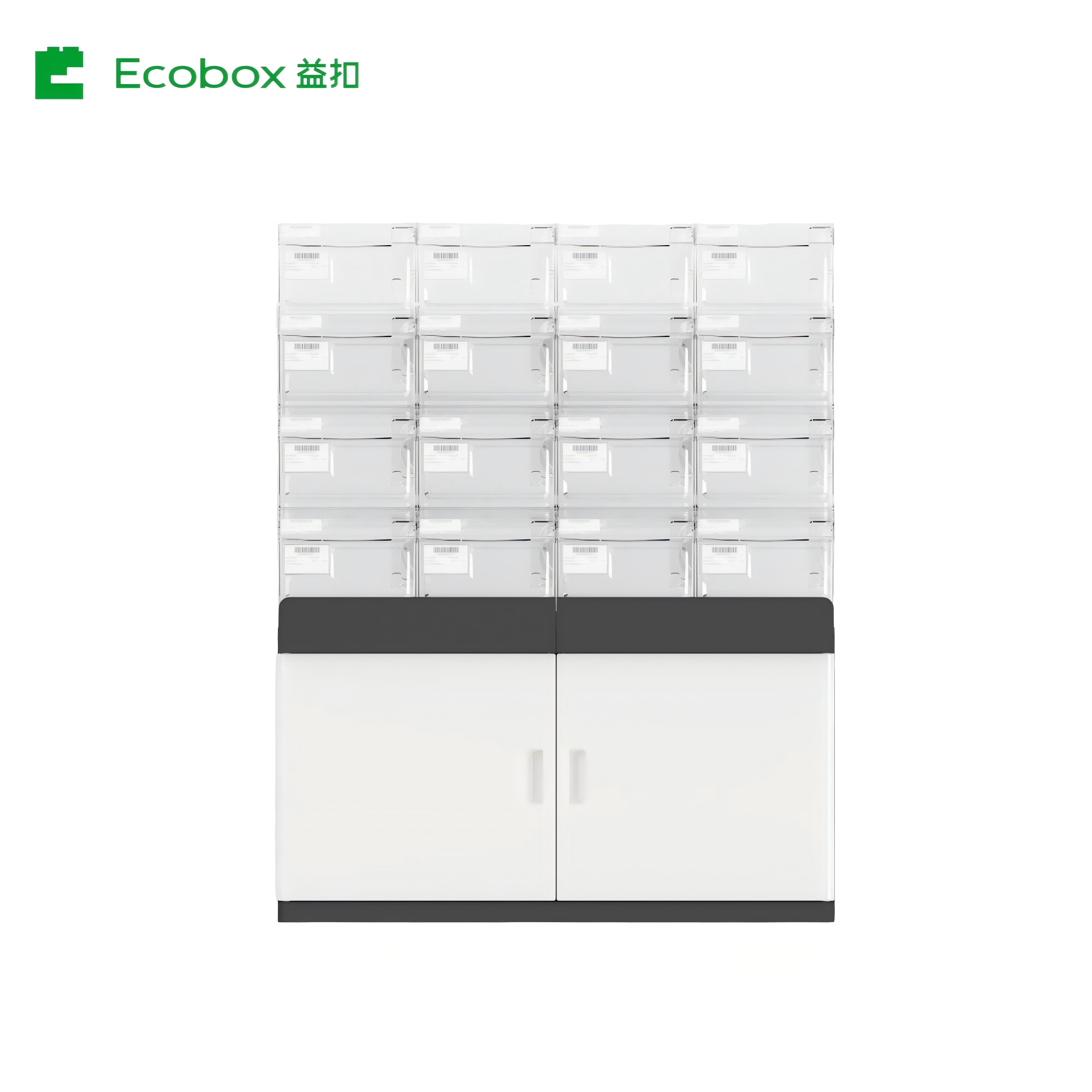 Estante de exhibición de plástico de cuatro capas GT-0102