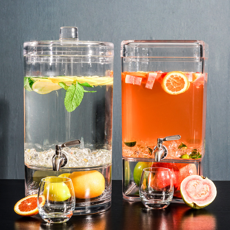 SW600 Dispensadores de bebidas transparentes Dsipensers con grifo
