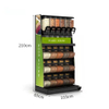 EK-026-2 estante de pantalla de hierro con dispensadores de alimentos y contenedores