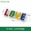 ECOBOX FZ-6901 Love WordMark Candy Decoration Contenedor