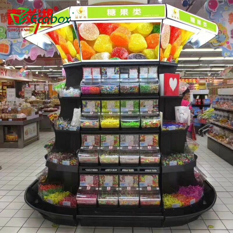 Estante de exhibición de alimentos a granel al por menor de supermercado de nuevo estilo TG-012