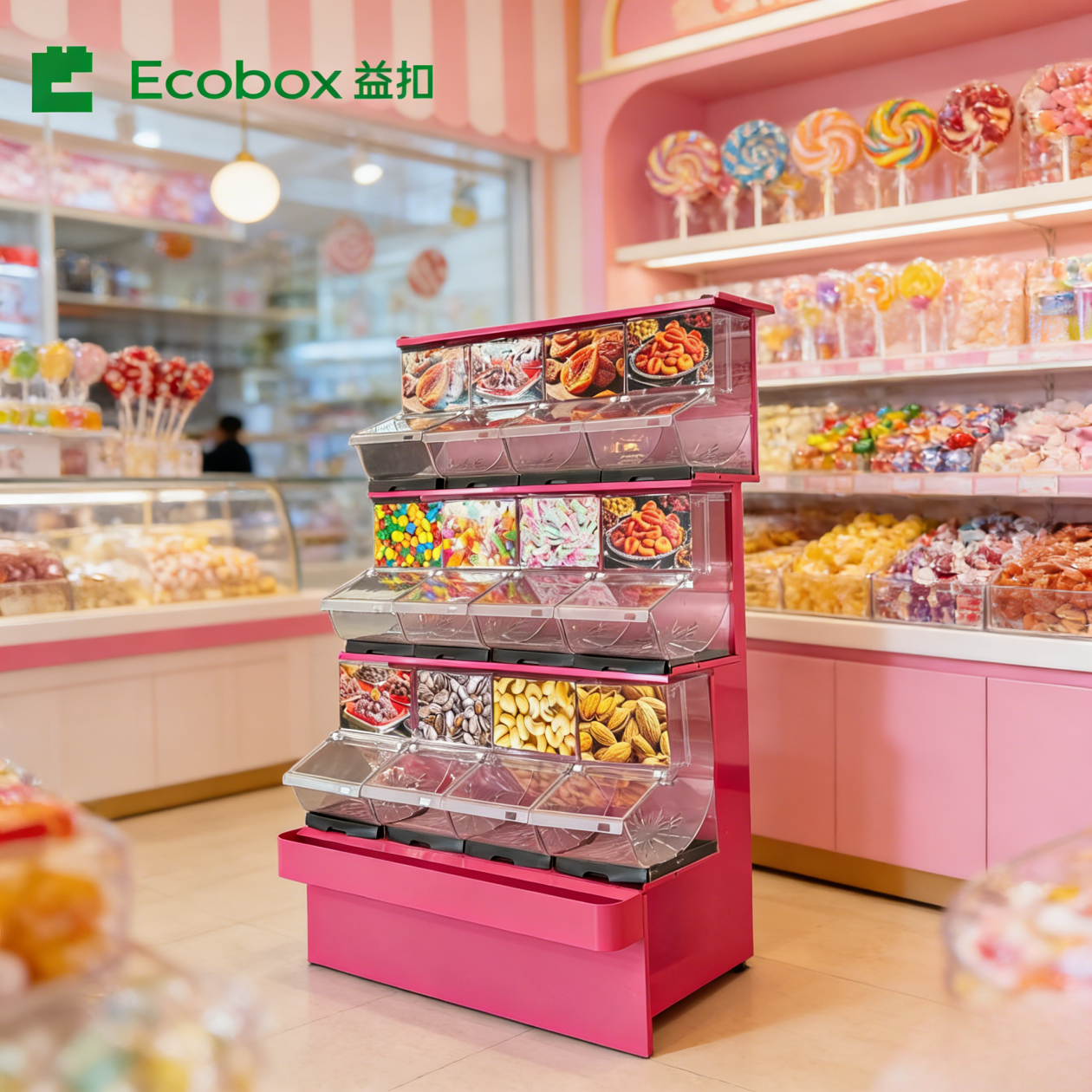 Estante de hierro para exhibición de dulces TG-24 