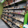 Exhibición de estante de hierro EK-026-1 con dispensador y contenedores