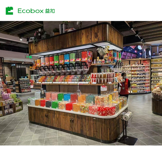 Pantalla de alimentos a granel de madera G013