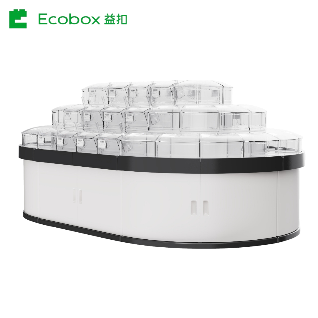 Hot Trend GT-01/02 Combinación Soporte de exhibición de plástico de 3 capas para supermercado o tienda minorista